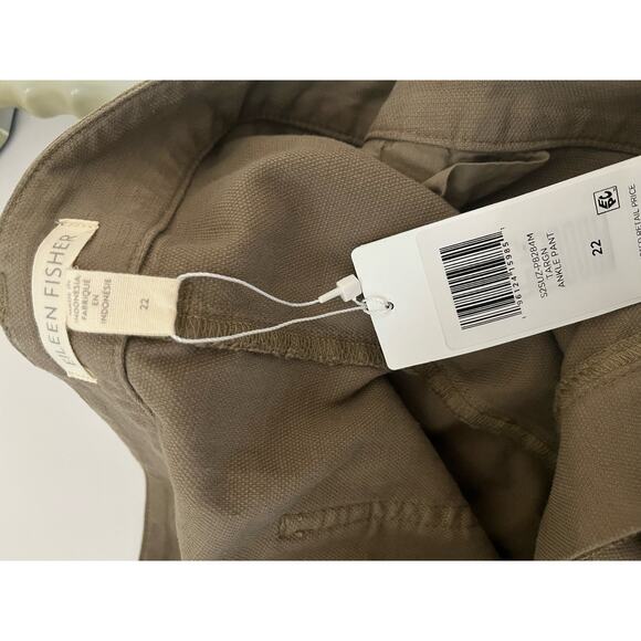 NWT Eileen Fisher Targn Cotton Hemp Tapered Ankle Pant - size 22 - Picture 5 of 5